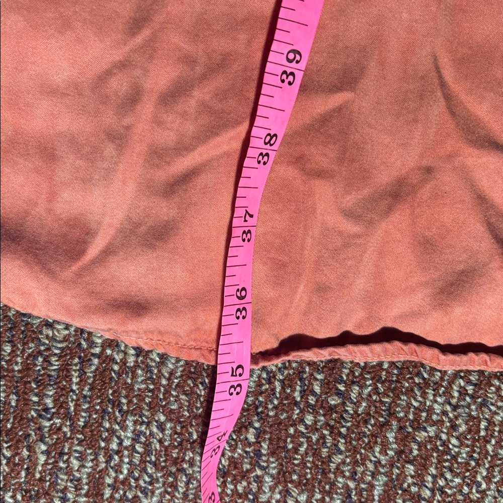 Cloth & Stone for Anthropologie brown/coral dip dye loose fit long sleeve blouse - Picture 9 of 14